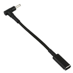 PD 100W 18.5-20V 4.0 x 1.35mm エルボーからUSB-C / タイプCアダプター ナイロン編組ケーブル、4.0 x 1.35mm