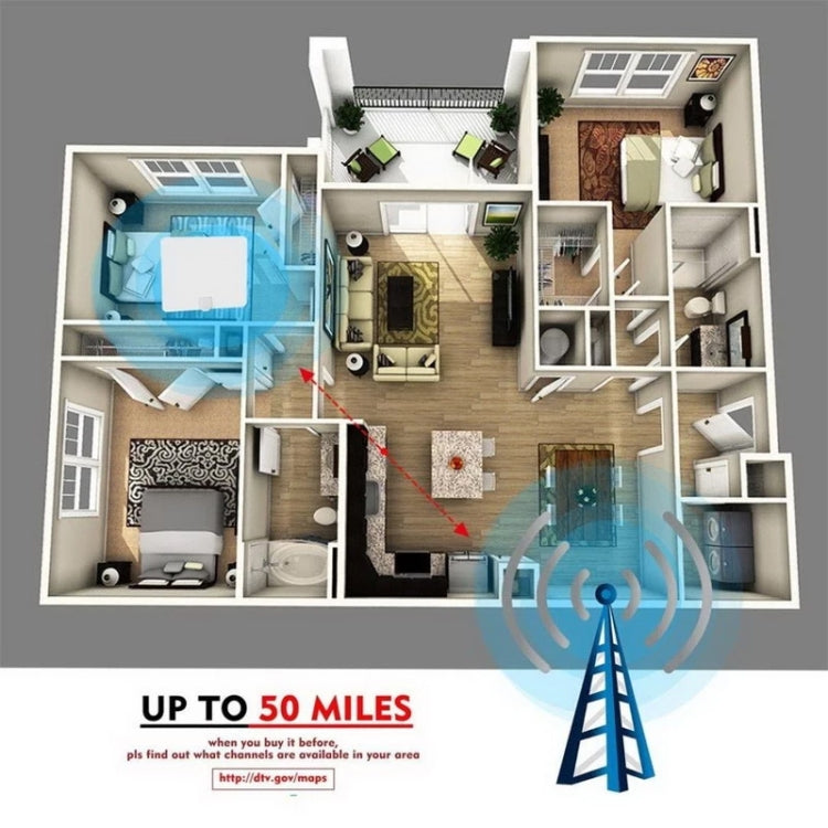 AN-1001 5dBi/25dBi 室内 HDTVアンテナ 両面シール付き、VHF170-230/UHF470-862MHz、AN-1001