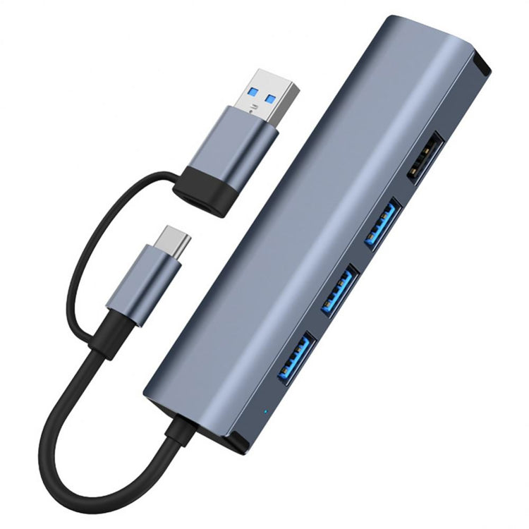 BYL-2208TU 5-in-2 USB + USB-C / タイプC to USB 多機能ドッキングステーション HUBアダプター、BYL-2208