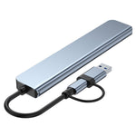 BYL-2218TU 8-in-1 USB + USB-C / タイプC to USB 多機能ドッキングステーション HUBアダプター、BYL-2218TU
