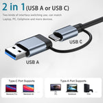BYL-2218TU 8-in-1 USB + USB-C / タイプC to USB 多機能ドッキングステーション HUBアダプター、BYL-2218TU