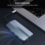 BYL-2209 6 in 1 USB-C / Type-C to USB Multifunctional Docking Station HUB Adapter, BYL-2209