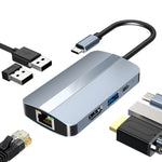 BYL-2203 6-in-1 USB-C / Type-C から USB 多機能ドッキングステーション HUBアダプター、BYL-2203