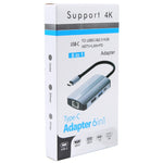BYL-2203 6-in-1 USB-C / Type-C から USB 多機能ドッキングステーション HUBアダプター、BYL-2203