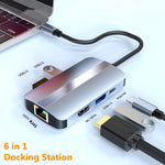 BYL-2203 6-in-1 USB-C / Type-C から USB 多機能ドッキングステーション HUBアダプター、BYL-2203