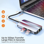 BYL-2203 6-in-1 USB-C / Type-C から USB 多機能ドッキングステーション HUBアダプター、BYL-2203