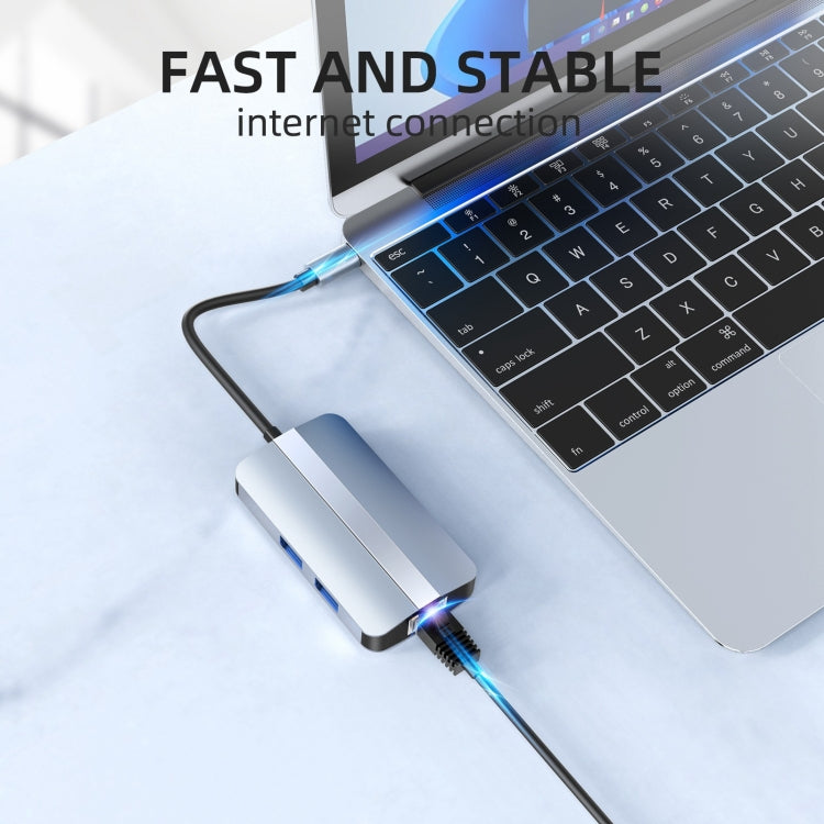 BYL-2203 6-in-1 USB-C / Type-C から USB 多機能ドッキングステーション HUBアダプター、BYL-2203