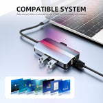 BYL-2203 6-in-1 USB-C / Type-C から USB 多機能ドッキングステーション HUBアダプター、BYL-2203