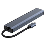 BYL-2210 6-in-1 USB-C / Type-C から USB 多機能ドッキングステーション HUBアダプター 1000Mネットワークポート付き、BYL-2210