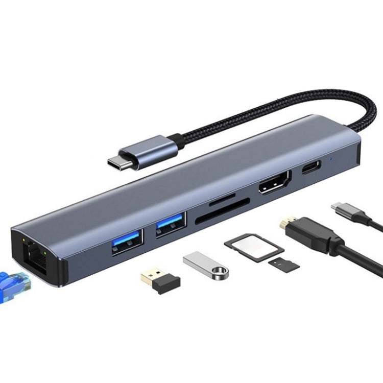 BYL-2303 7-in-1 USB-C / Type-C から USB 多機能ドッキングステーション HUBアダプター、BYL-2303
