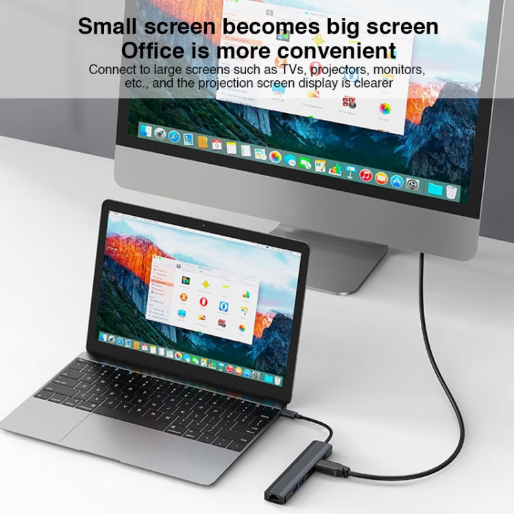 BYL-2303 7-in-1 USB-C / Type-C から USB 多機能ドッキングステーション HUBアダプター、BYL-2303