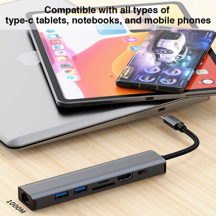 BYL-2303 7-in-1 USB-C / Type-C から USB 多機能ドッキングステーション HUBアダプター、BYL-2303