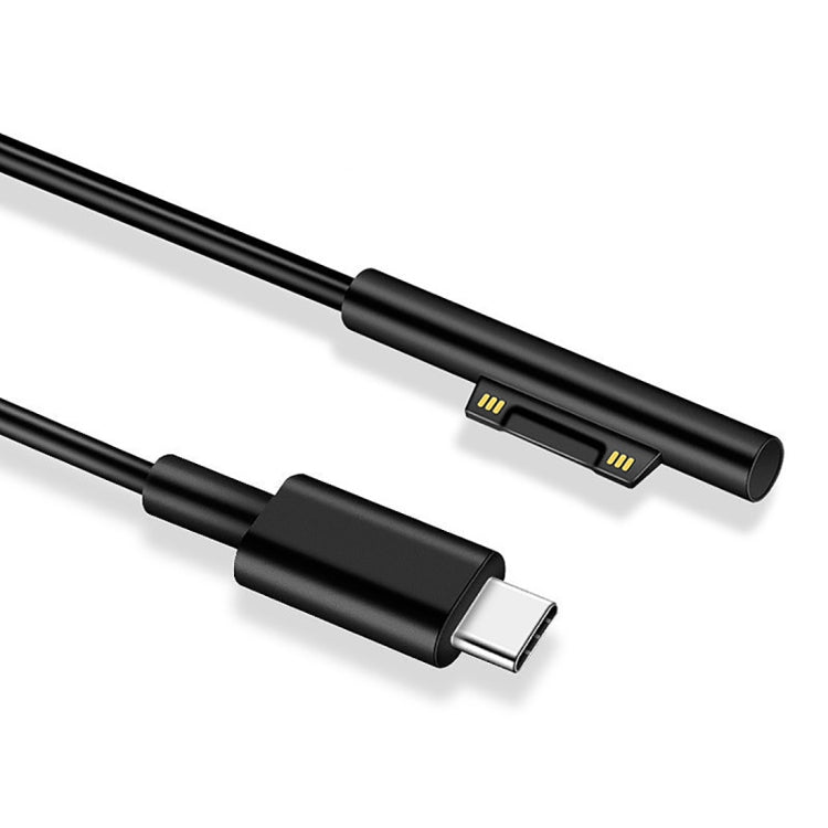 Surface Pro 7 / 6 / 5用 USB-C / Type-Cオスインターフェース 電源アダプターチャージャーケーブル Microsoft Surface Pro 7 / 6 / 5 / 4 / 3 / Microsoft Surface Go対応、Type-CからMicrosoft Surfaceへ