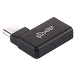Type-C / USB-CオスからUSB 3.2メス 90度エルボーヘッド アルミ合金アダプター、Type-CオスからUSB 3.2メスへ