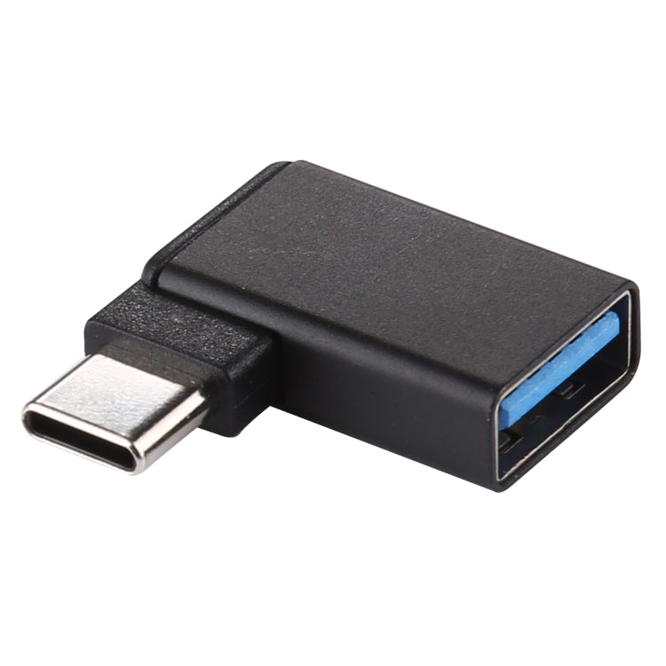 Type-C / USB-CオスからUSB 3.2メス 90度エルボーヘッド アルミ合金アダプター、Type-CオスからUSB 3.2メスへ