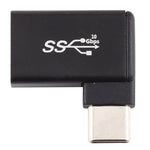 Type-C / USB-CオスからUSB 3.2メス 90度エルボーヘッド アルミ合金アダプター、Type-CオスからUSB 3.2メスへ