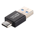 Type-C / USB-CオスからUSB 3.0オス アルミ合金アダプター、Type-CオスからUSB 3.0オスへ