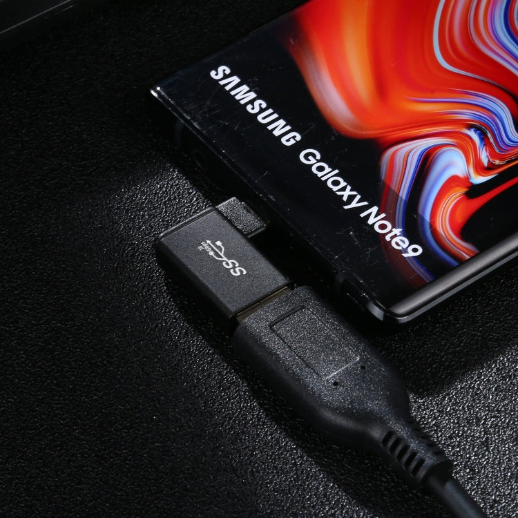 Type-C / USB-CメスからUSB 3.0オス 90度エルボーヘッド アルミ合金アダプター、Type-CメスからUSB 3.0オスへ