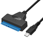 USB-C / Type-C 3.1 オスから SATA（15ピン＋7ピン）HDDデータ変換ケーブル、長さ：20cm、Type-C から SATA