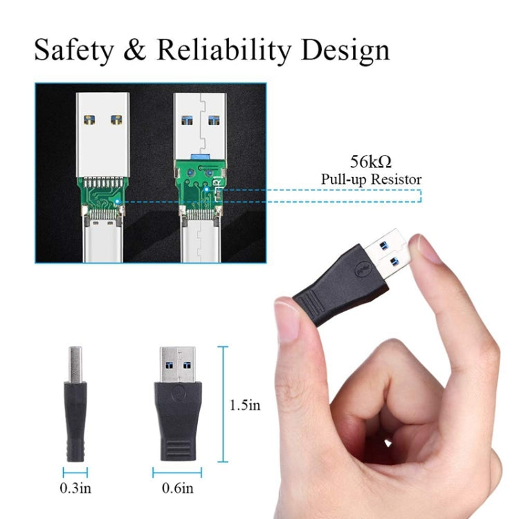 USB 3.0 オスから USB-C / Type-C 3.1 メス コネクターアダプター、AM から USB Type-C