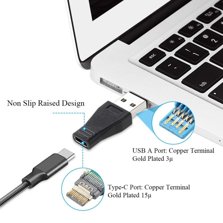 USB 3.0 オスから USB-C / Type-C 3.1 メス コネクターアダプター、AM から USB Type-C