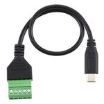 USB-C / Type-C オスから5ピンプラグ端子 はんだ不要USBコネクター はんだなし接続アダプターケーブル、長さ：30cm、Type-C オス