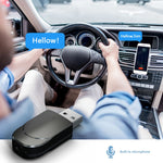 KN330 3 in 1 USB Bluetooth 5.0 Adapter Audio Transmitter Receiver with Switch Button & 3.5mm AUX Interface, KN330