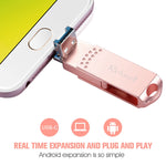Richwell 3in1 32G Type-C + Micro USB + USB 3.0 メタルフラッシュディスク OTG機能付き