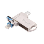 Richwell 128G Type-C + 8ピン + USB 3.0 メタルフラッシュディスク OTG機能付き