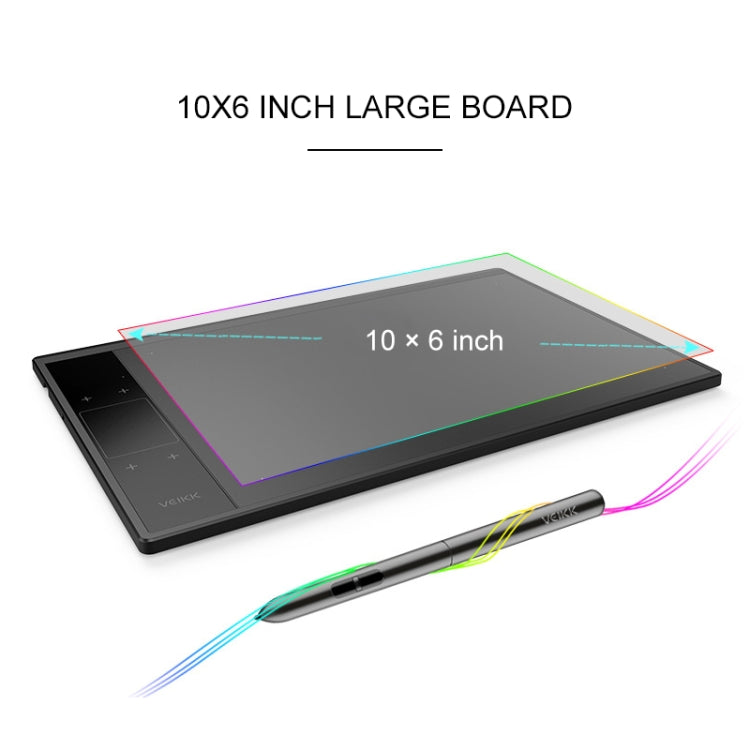 VEIKK A30 10x6インチ 5080 LPI スマートタッチ 電子グラフィックタブレット Type-Cインターフェース付き A30