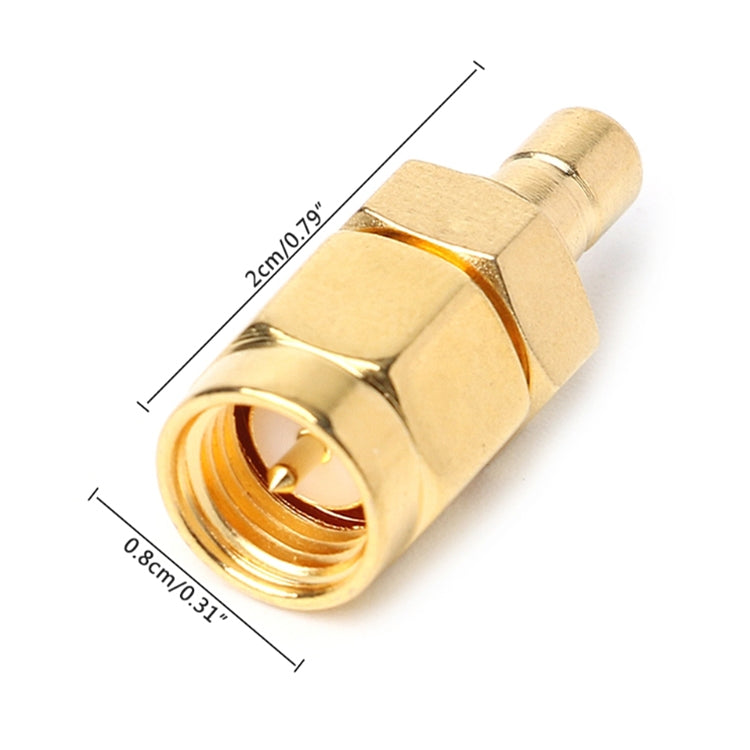 2個セット SMA オス to SMA オス DAB デジタルラジオアンテナコネクター、SMA オス to オス