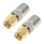 2個セット SMA オス to F メス RF同軸コネクター、SMA オス to F メス