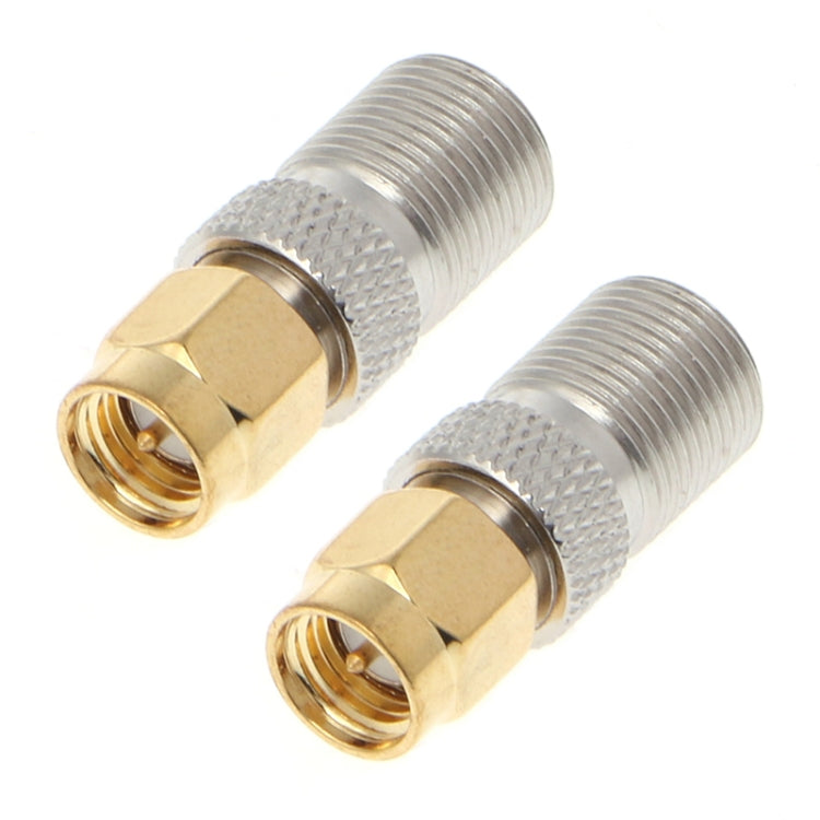 2個セット SMA オス to F メス RF同軸コネクター、SMA オス to F メス