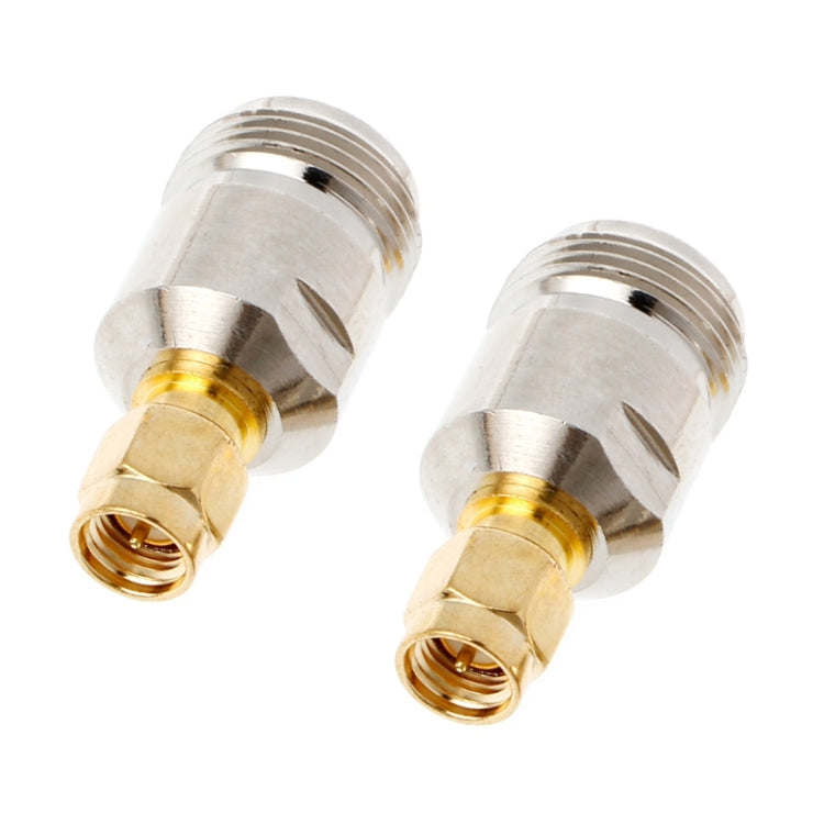 2個セット SMA オス to N メス RF同軸コネクター、SMA オス to N メス