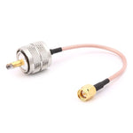 15cm UHFオスからSMAオスへのピグテールケーブル RF同軸ケーブル、UHFオスからSMAオス（ケーブル）