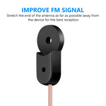 2m FMダイポールアンテナ メスプラグコネクター ステレオオーディオラジオ受信機、FMダイポールアンテナ