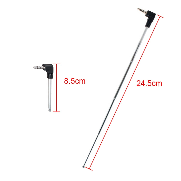 伸縮式3.5mm FMラジオアンテナ 携帯電話用 最大長さ：24.5cm FMラジオアンテナ