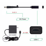 DP USB-C / Type-Cから7.4 x 0.6mm電源アダプター充電ケーブル HP用、2.4 x 0.6mm