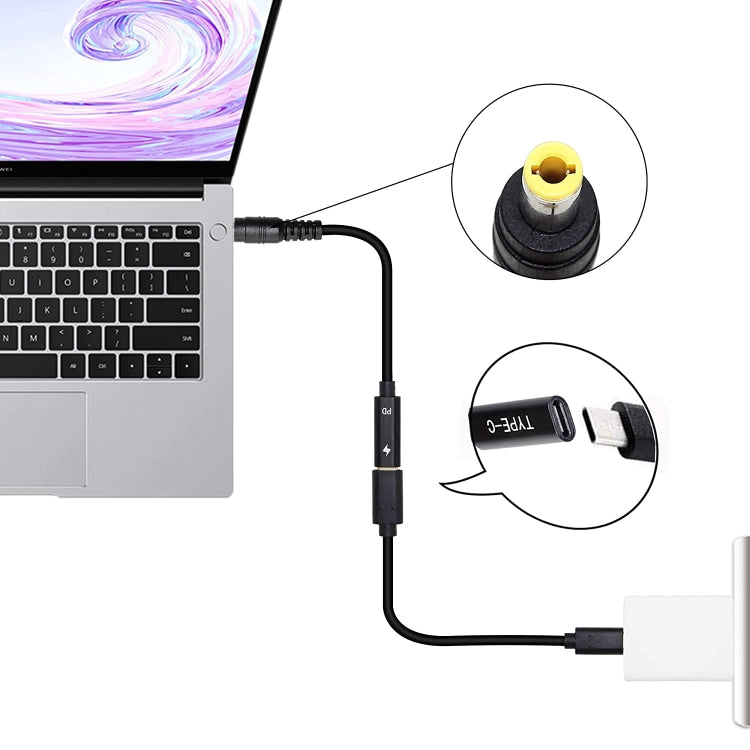DP USB-C / Type-Cから5.5 x 2.5mm電源アダプター充電ケーブル、5.5 x 2.5mm