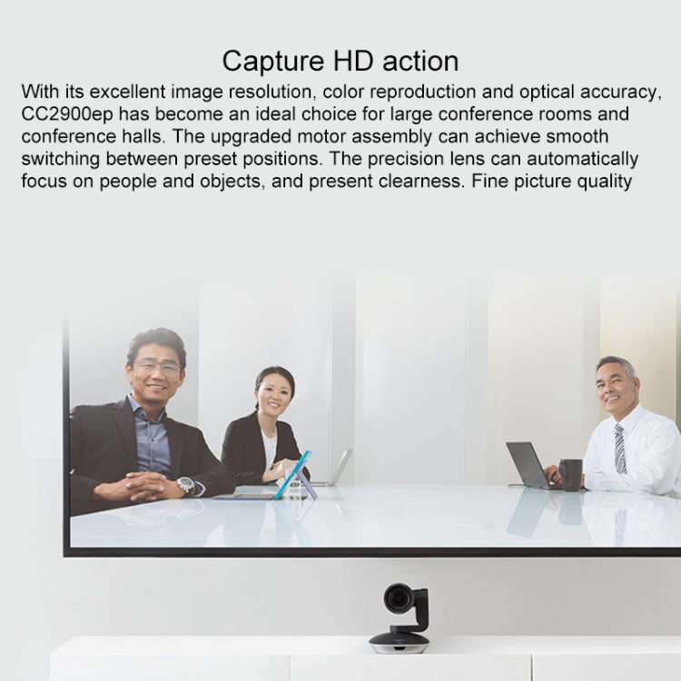 Logitech CC2900EP HD 1080P 10倍ロスレスズーム 法人会議用カメラ、EUプラグ