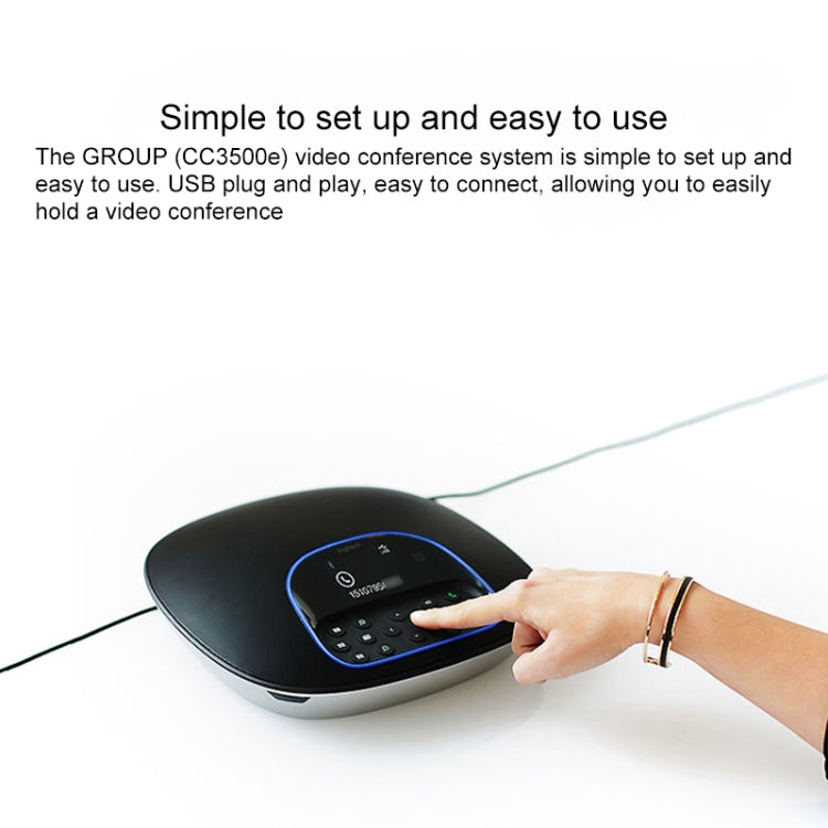 Logitech CC3500e HD 1080P オンライン授業用ビデオビジネステレカンファレンスカメラ、EUプラグ