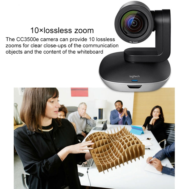 Logitech CC3500e HD 1080P オンライン授業用ビデオビジネステレカンファレンスカメラ、EUプラグ