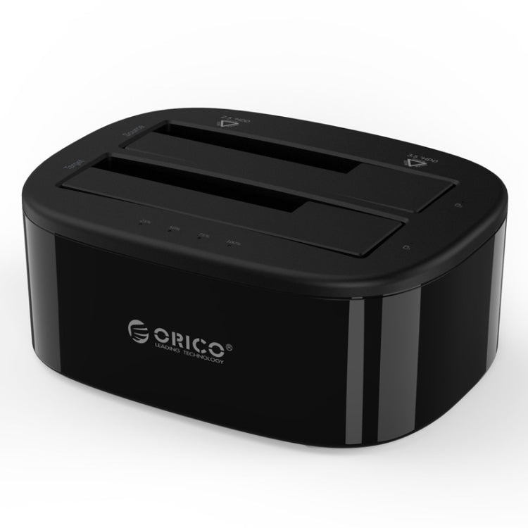 ORICO 6228US3-C 1対1クローン 2ベイ USB 3.0 タイプB から SATA 外付けストレージ ハードドライブドック 2.5インチ / 3.5インチ SATA HDD / SSD用、1対1クローン 2ベイ コピー機能付き