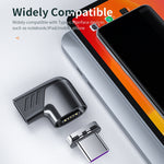 X20 120W PD USB-C / Type-C メスからUSB-C / Type-C エルボーマグネティック充電アダプター