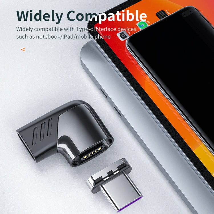 X20 120W PD USB-C / Type-C メスからUSB-C / Type-C エルボーマグネティック充電アダプター