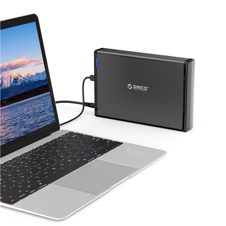 ORICO 7688C3 8TB 3.5インチ USB-C / Type-C モバイルHDDエンクロージャー 着脱式ベース付き、ケーブル長：1m