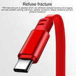 1.2m 3.5A最大 3イン1 USBからUSB-C / Type-C + 8ピン + Micro USB 伸縮充電ケーブル