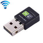 AC600Mbps 2.4GHz & 5GHz デュアルバンド USB 2.0 WiFi ドライバ不要アダプター 外付けネットワークカード、AC600Mbps