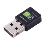 AC600Mbps 2.4GHz & 5GHz デュアルバンド USB 2.0 WiFi ドライバ不要アダプター 外付けネットワークカード、AC600Mbps