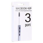 アルミシェル 3ポートUSB3.0ハブ + USB-C / Type-C ギガビットイーサネットアダプター、USB Type-C 1000Mbps